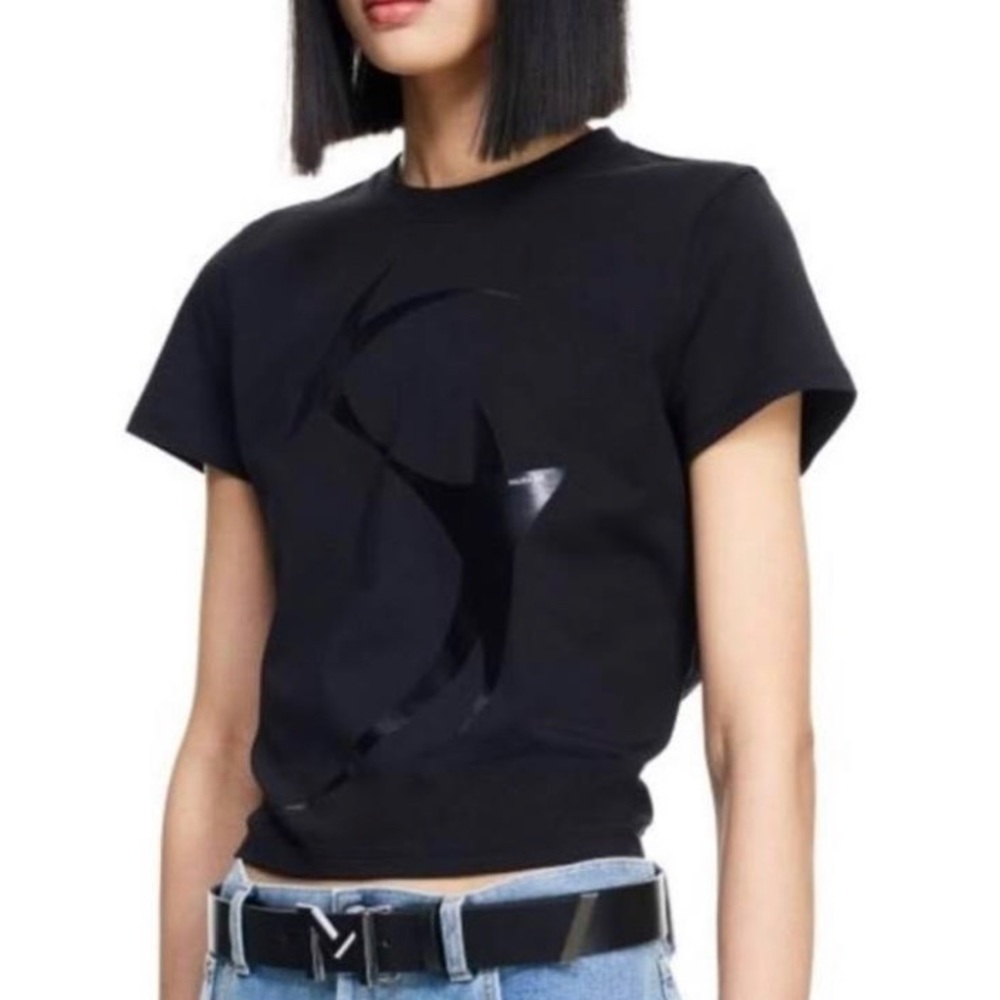 ✯ XS NEW Mugler x H&M Printed Fitted T-Shirt ✯